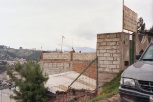 The clinic consisted of three levels.  Entrance at one level, steps down to the next level and then steps down to a third level.