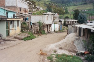 Looking down the road in front of the clinic