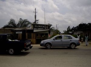 A small store has move in at one corner