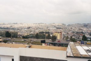 The airport is in the center of the city.