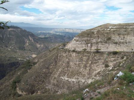 We stopped at a small parking area along side the road.