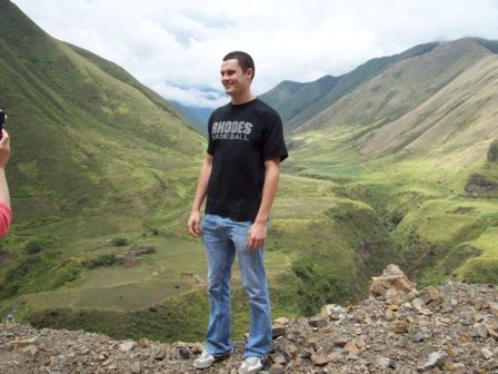 Steven standing at the edge of the cliff