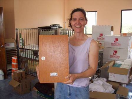 I gave Jane my microscope I used in medical school.