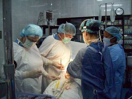 Subtotal gastrectomy underway