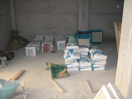 The floor to be tiled