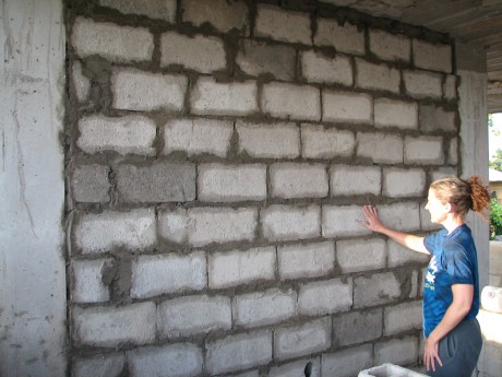 Jane talking about the wall.