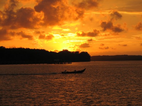 The spectacular sunset.