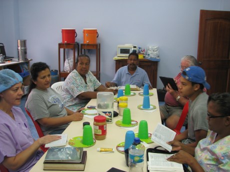 Devotions before breakfast.