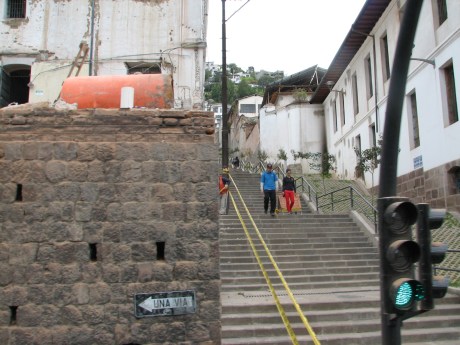 There is no level ground in Quito.