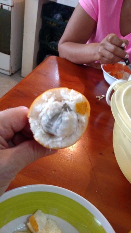 Inside the granadilla