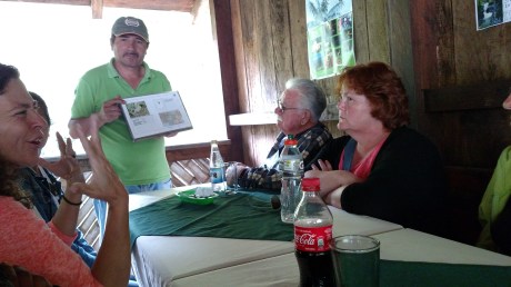 Receiving instruction about the black bears of Ecuador